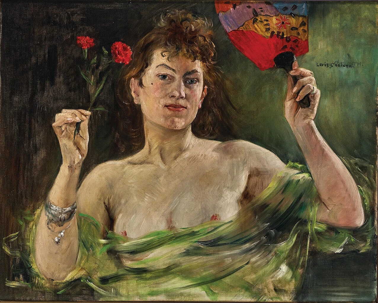 Ragazza con ventaglio e garofani 1897